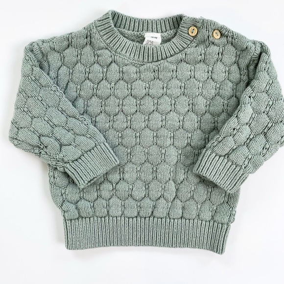 H&M Other - H&M Green Knit Sweater with Button Accent